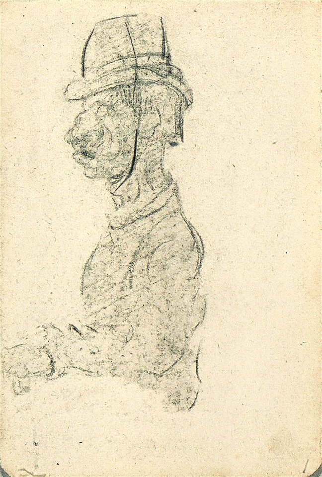 Sketchbook 28, Caricature Man with Cap by Theo van Doesburg Centraal Museum AB4121-A