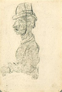 Sketchbook 28, Caricature Man with Cap by Theo van Doesburg Centraal Museum AB4121-A