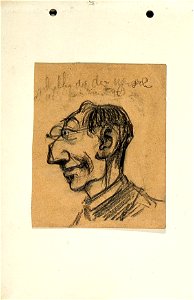 Sketchbook 40, Caricature Male Head by Theo van Doesburg Joods Historisch Museum MB00799