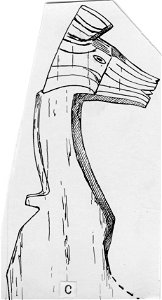 Skulptur på räcke till bytemplets ingångar. Lokal, Toro, Central-Celebes. Mellan-Celebes, Paloe - SMVK - 012037c