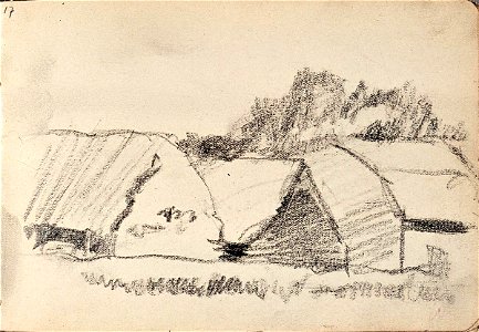 Sketchbook 32, Landscape with Barns by Theo van Doesburg Centraal Museum AB4136-R