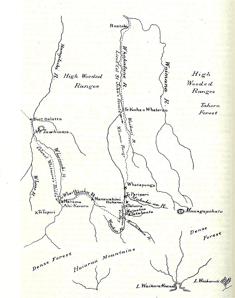 Sketchmap of the urewera country | Creazilla