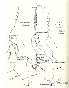 Sketchmap of the urewera country. Free illustration for personal and commercial use.