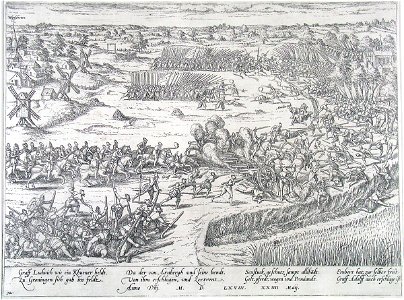 Slag bij Heiligerlee - Battle of Heiligerlee - 1568 (Frans Hogenberg)