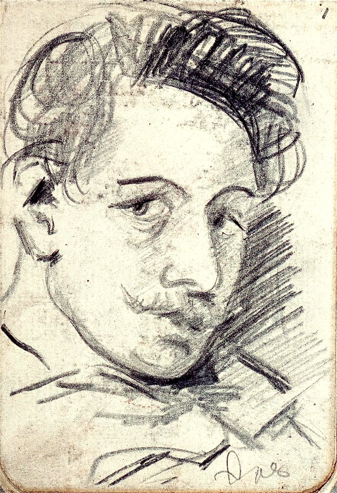 Sketchbook 33, Self-Portrait by Theo van Doesburg Centraal Museum AB4114-A