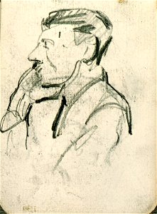 Sketchbook 34, Portrait of a Man in Profile by Theo van Doesburg Centraal Museum AB4129-H