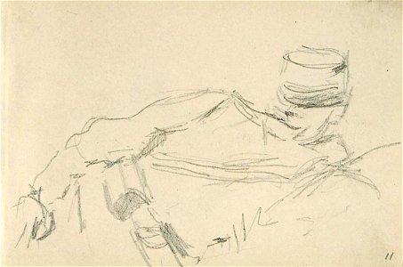 Sketchbook 38, A Soldier Lying down by Theo van Doesburg Centraal Museum AB4113-L