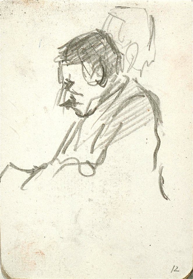 Sketchbook 35, A Man Reading by Theo van Doesburg Centraal Museum AB4132-M