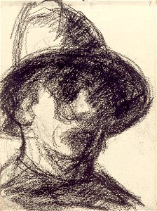 Sketchbook 7, Self-Portrait with Hat by Theo van Doesburg Centraal Museum AB4120-A