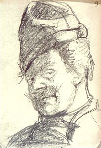Sketchbook 33, Self-Portrait with a Cap by Theo van Doesburg Centraal Museum AB4114-J