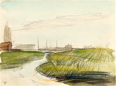 Sketchbook 8, Water Landscape by Theo van Doesburg Centraal Museum AB4133-A