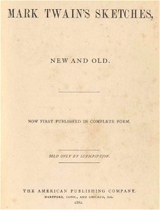 Sketches, New and Old. titlepage