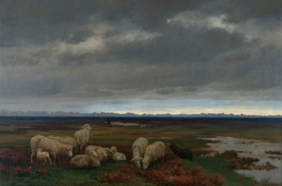 Christian Skredsvig - Landskap med får - Stavanger kunstmuseum - SG.0041