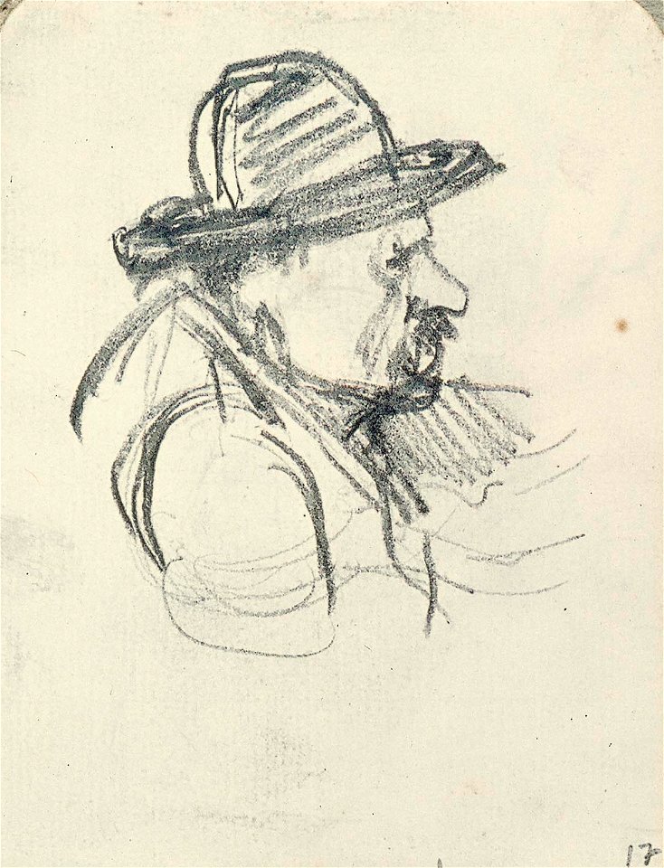 Sketchbook 37, Portrait of a Man with a Hat in Profile Centraal Museum Centraal Museum AB4117-S