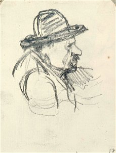 Sketchbook 37, Portrait of a Man with a Hat in Profile Centraal Museum Centraal Museum AB4117-S