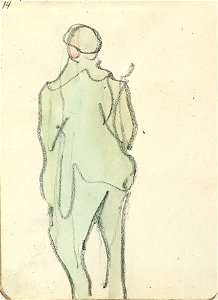 Sketchbook 5, A Man Standing Shown from the Back by Theo van Doesburg Centraal Museum AB4141-N