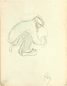 Sketchbook 6, A Farmer Milking by Theo van Doesburg Centraal Museum AB4130-A
