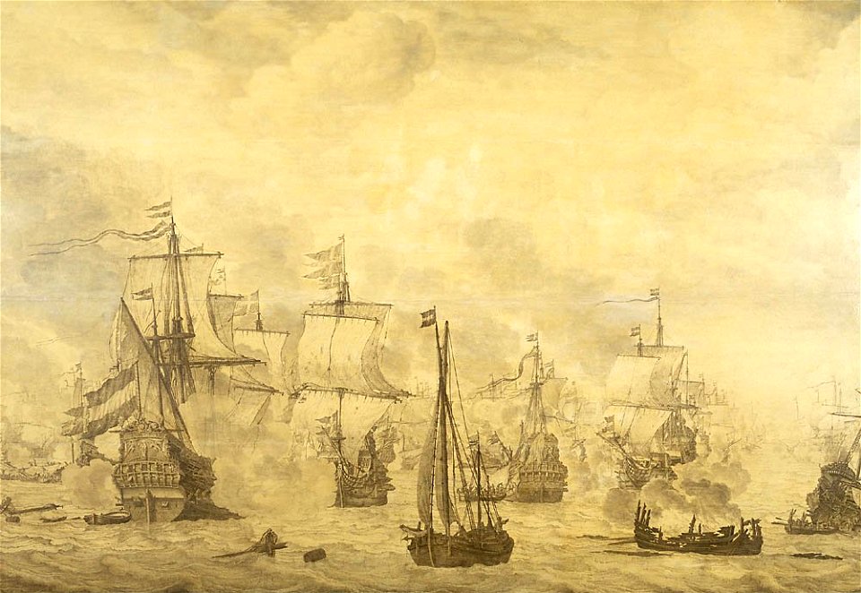 Slag in de Sont - Battle of the Sound, 1658 (Willem van de Velde I, 1660)