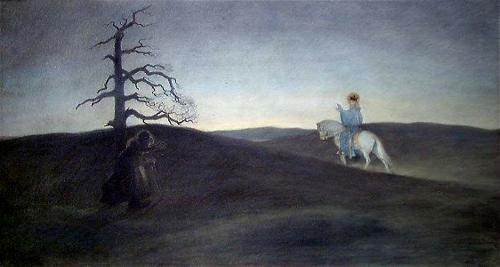 Christian Skredsvig - St. Olav and Gjogola in an Evening Landscape - NG.M.03280 - National Museum of Art, Architecture and Design