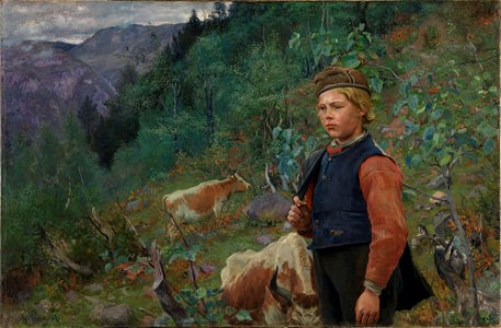 Christian Skredsvig - The Poet Vinje as a Shepherd Boy - NG.M.03642 - National Museum of Art, Architecture and Design