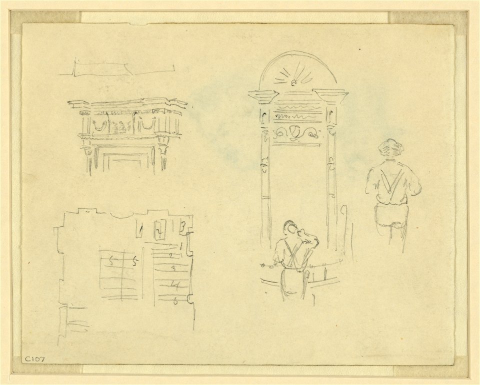 Sketches of interior details LCCN2004661162