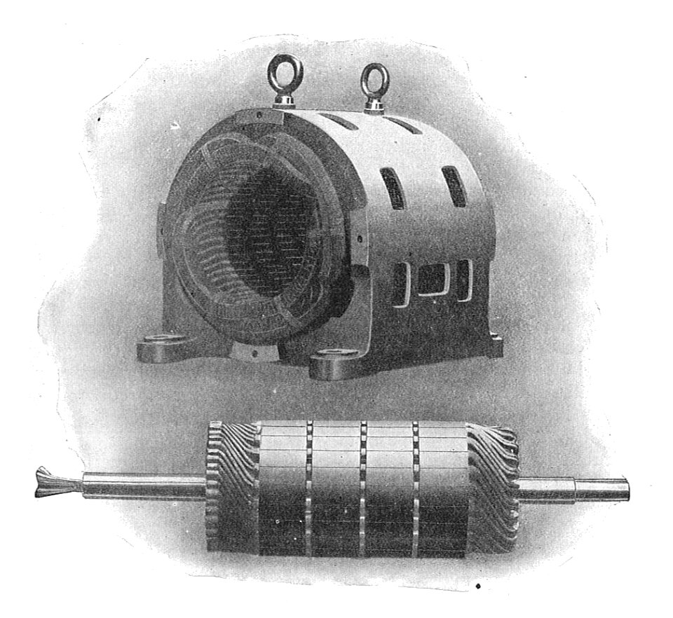 Slip-ring motor (Rankin Kennedy, Electrical Installations, Vol II, 1909)