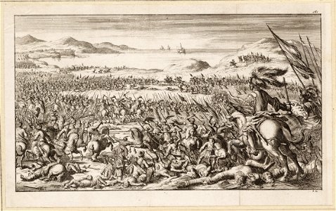 Slag bij Askalon tussen de Saracenen en de kruisvaarders, objectnr A 41639