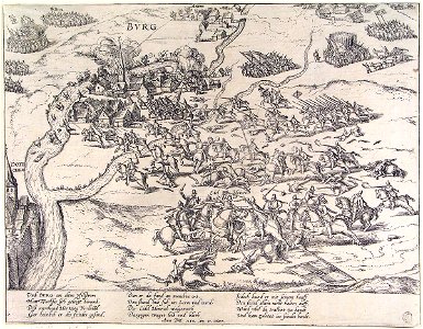 Slag bij Terborg 31 maart 1584 - Battle near Terborg in 1584 (Frans Hogenberg)