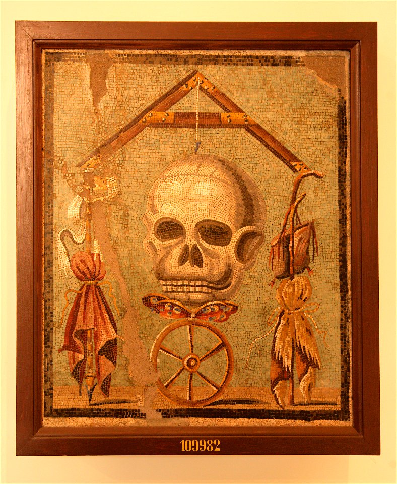 Skull mosaic MAN Naples Inv 109982