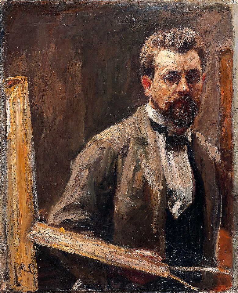 Max Slevogt - Selbstbildnis vor der Staffelei