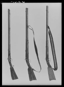 Slaglåsbössa, svensk bygdetillverkning, 1800-talets mitt - Livrustkammaren - 19009