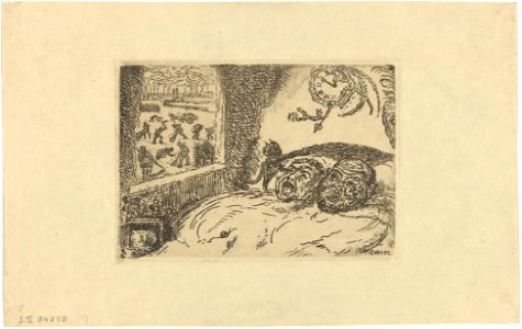 Sloth, print by James Ensor, 1904, Prints Department, Royal Library of Belgium, Imp. II 84858-2