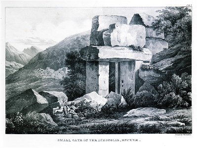 Small gate of the Acropolis, Mycenae - Dodwell Edward - 1834. Free illustration for personal and commercial use.