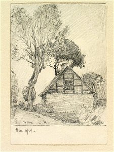 Skåne, Rönnebergs hd., S-t Ibbs sn., Ven. Teckning av Ferdinand Boberg - Nordiska museet - NMA.0088386