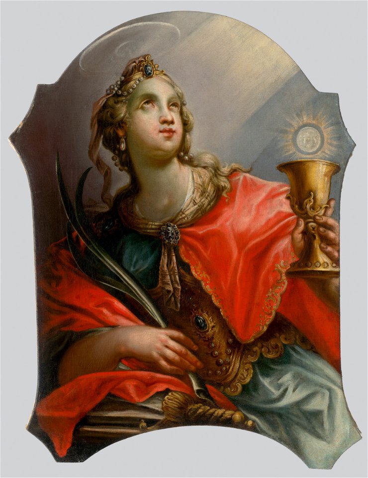 Slovenský maliar z 2. polovice 18. storočia - Svätá Barbora - O 2592 - Slovak National Gallery