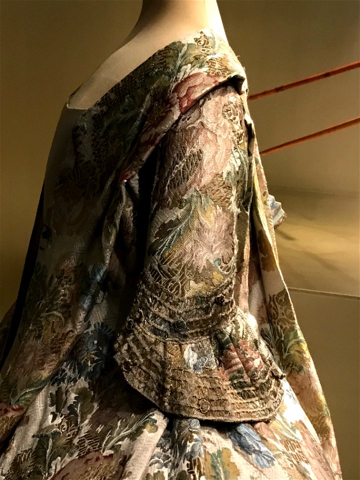 Sleeve, French Dress with Watteau Pleat, 1730-1750