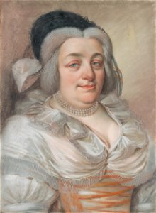 Slovenský maliar zo začiatku 19. storočia - Portrait of a Zemianka in a White Silk and a Knitted hat with a Ribbon - O 4892 - Slovak National Gallery