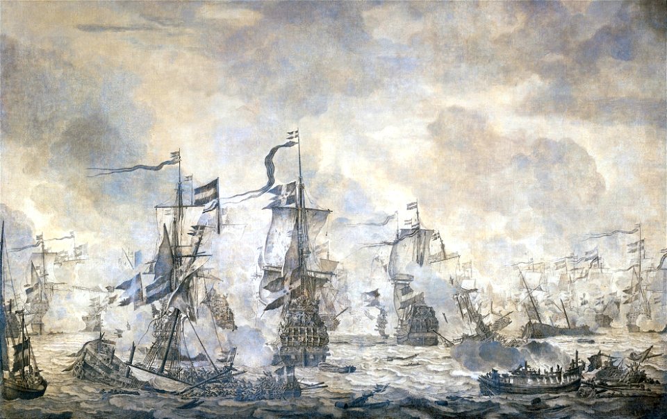 Slag in de Sont - Battle of the Sound, November 8 1658 (Willem van de Velde I, 1665)
