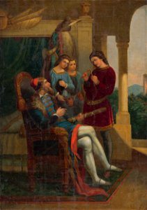 Slovenský maliar z 2. polovice 19. storočia - Kráľ Svätopluk a jeho synovia v roku 894 - O 6331 - Slovak National Gallery
