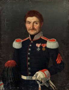 Slovenský maliar z 2. polovice 19. storočia - Portrait of a Man in a Uniform - O 4116 - Slovak National Gallery. Free illustration for personal and commercial use.