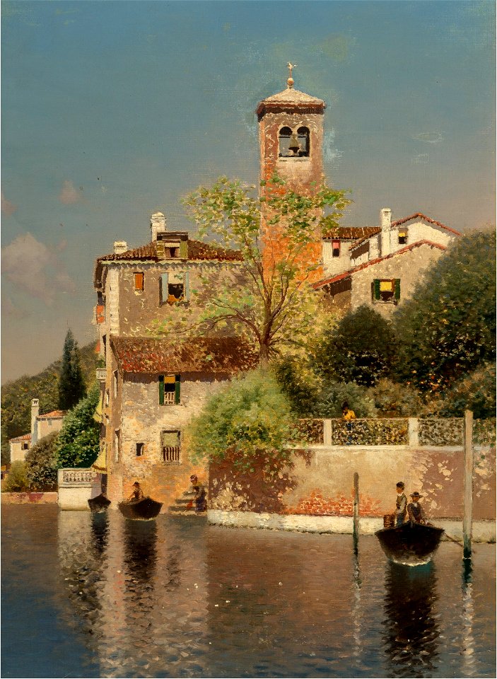 Venetian Canal Scene by Henry Pember Smith