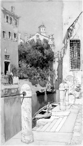 Francis Hopkinson Smith - Canal Scene - 35.1683 - Museum of Fine Arts
