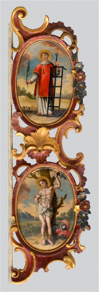 Slovenský maliar a rezbár z polovice 18. storočia - Oltár mučeníkov - Sv.Vavrinec a Sv.Šebastián - O 5390 - Slovak National Gallery