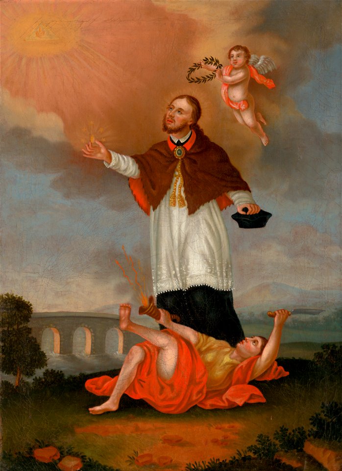 Slovenský maliar z konca 18. storočia - Sain John of Nepomuk Glorified by Angels - O 4192 - Slovak National Gallery
