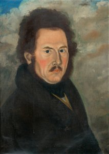 Slovenský maliar z 2. polovice 19. storočia - Portrét muža s fúzami - O 4092 - Slovak National Gallery. Free illustration for personal and commercial use.