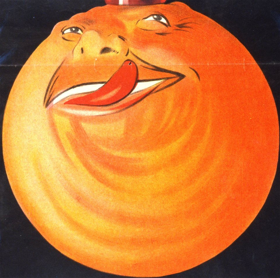 Smiling sun art detail, Aperitivo Rossi - Jean Droit. LCCN2008680278 (cropped)