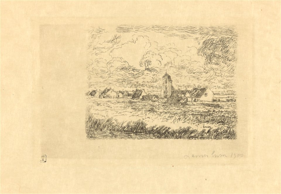 Small View of Mariakerke, print by James Ensor, 1900, Prints Department, Royal Library of Belgium, S. III 68845