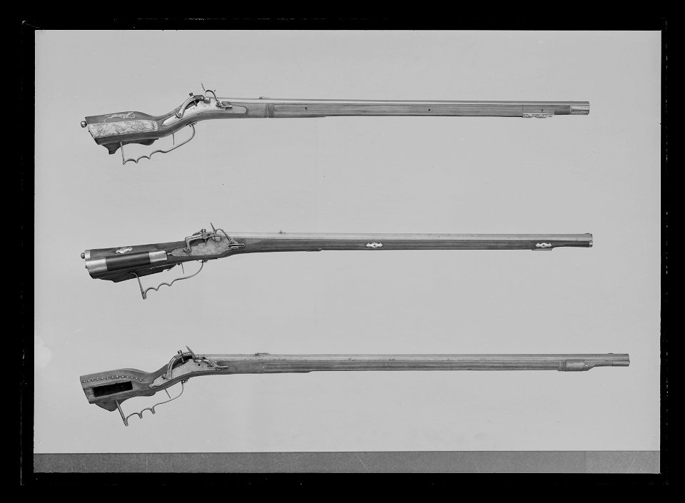 Snapplåslodbössa med lägglås, infjäderslås, Sverige, 1600-talets mitt - Livrustkammaren - 18328
