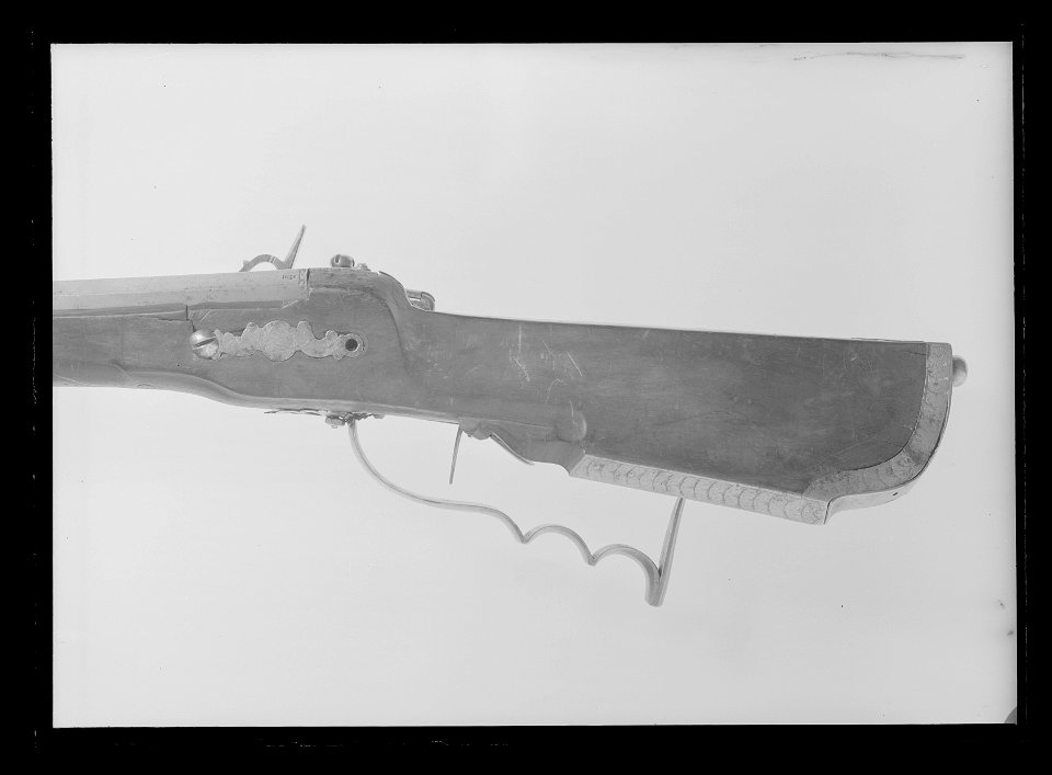 Snapplåslodbössa med lägglås, infjäderslås, Sverige, 1600-talets mitt - Livrustkammaren - 78249