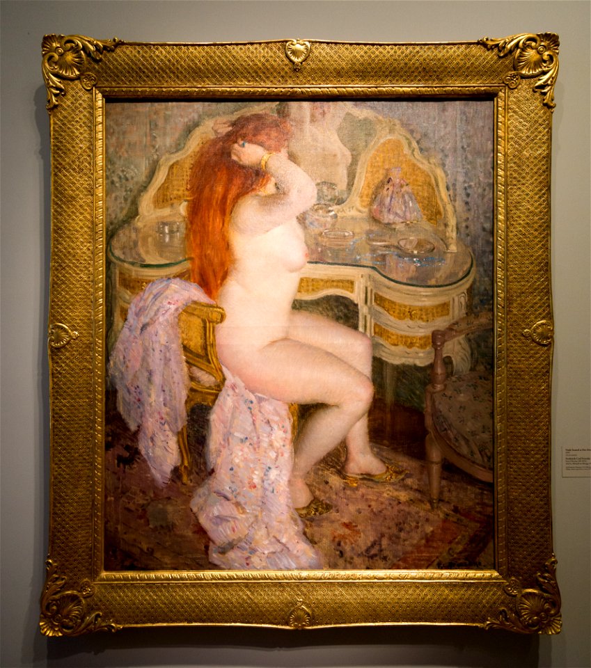 Smithsonian-Frieseke-Nude Seated at Her Dressing Table-2213